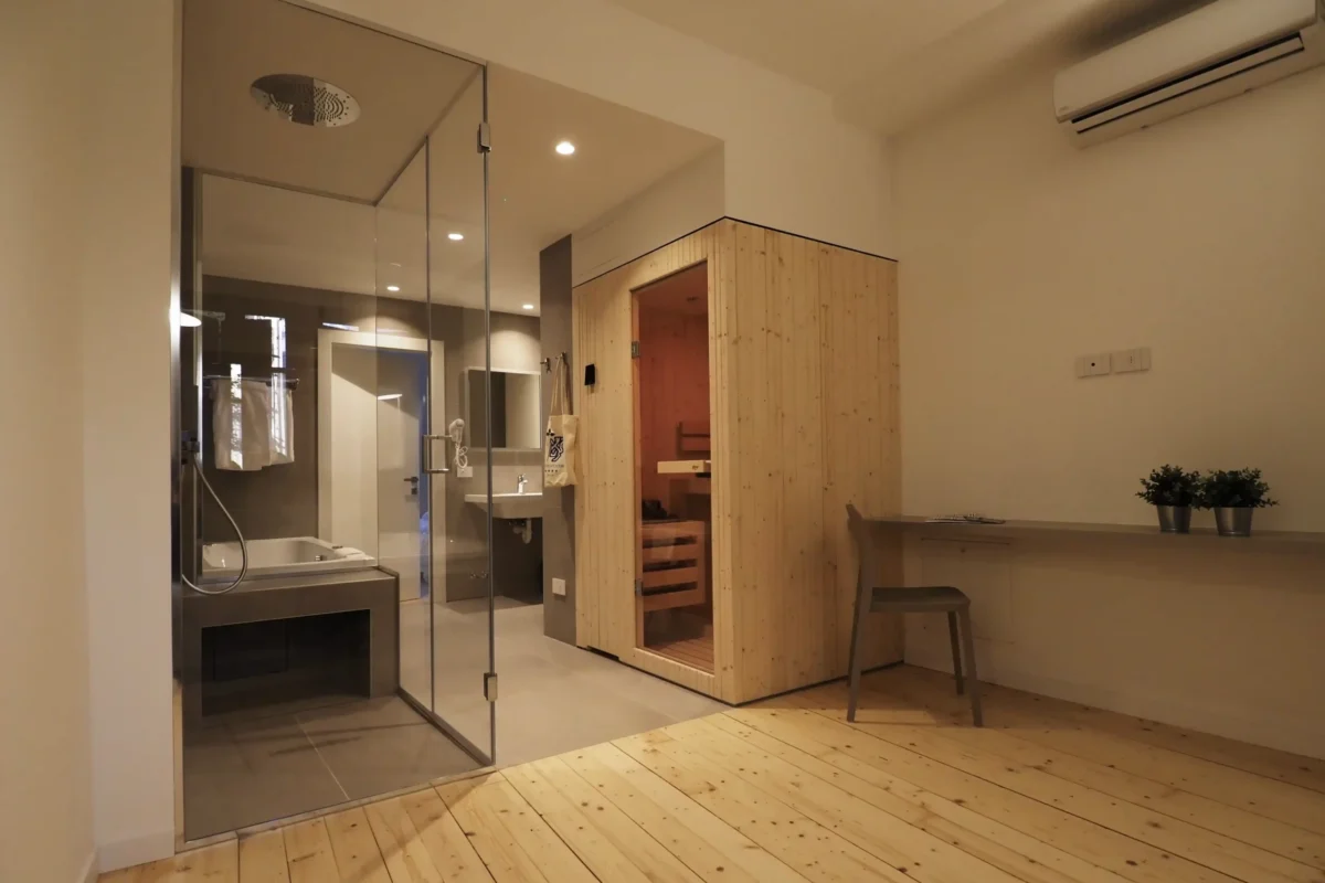 SPA Suite Hotel Accademia Trento – sauna finlandese e vasca idromassaggio
